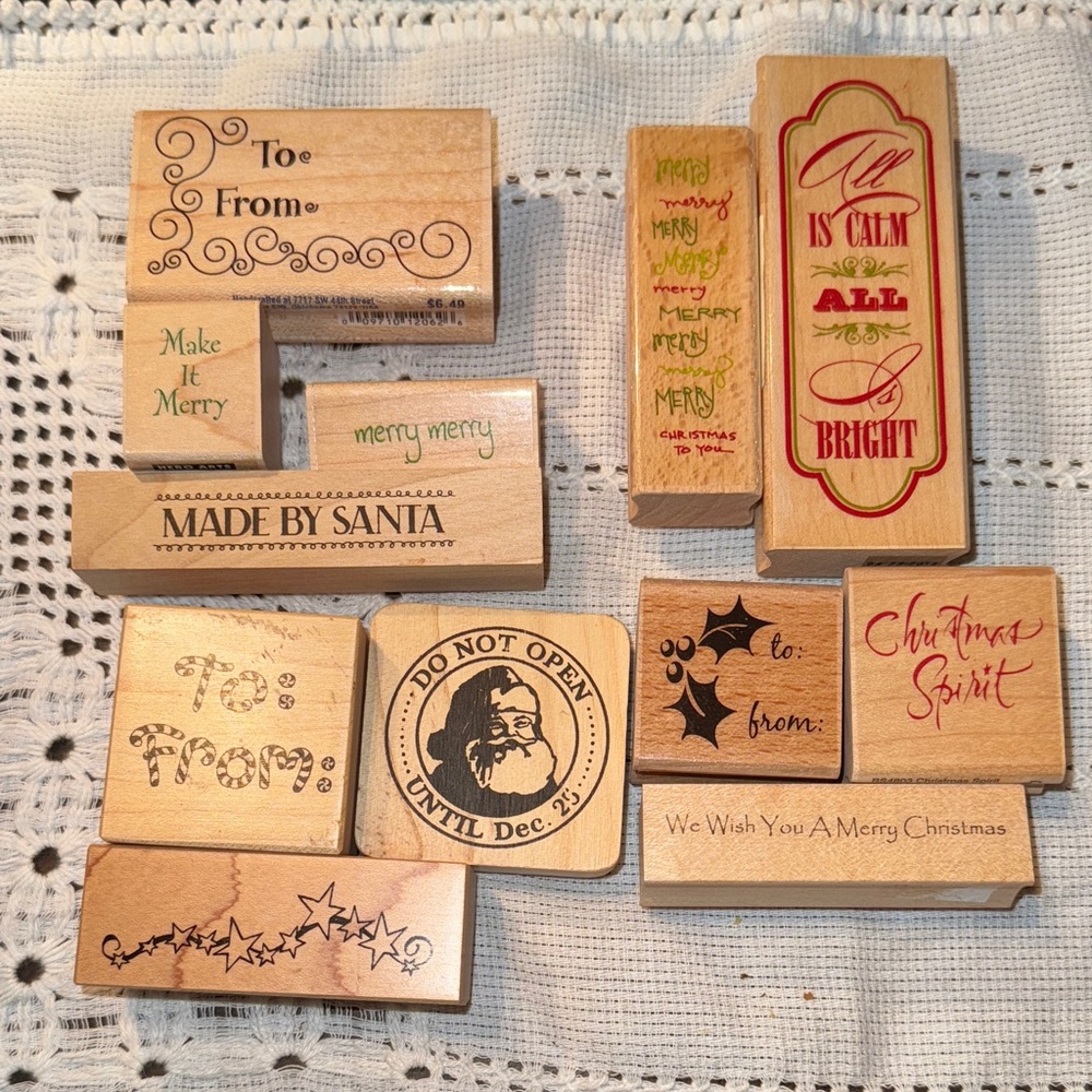 Christmas Rubber Stamp Set